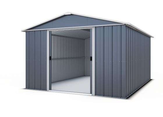 Yardmaster 10ft x 13ft Apex Metal Garden Shed – Anthracite
