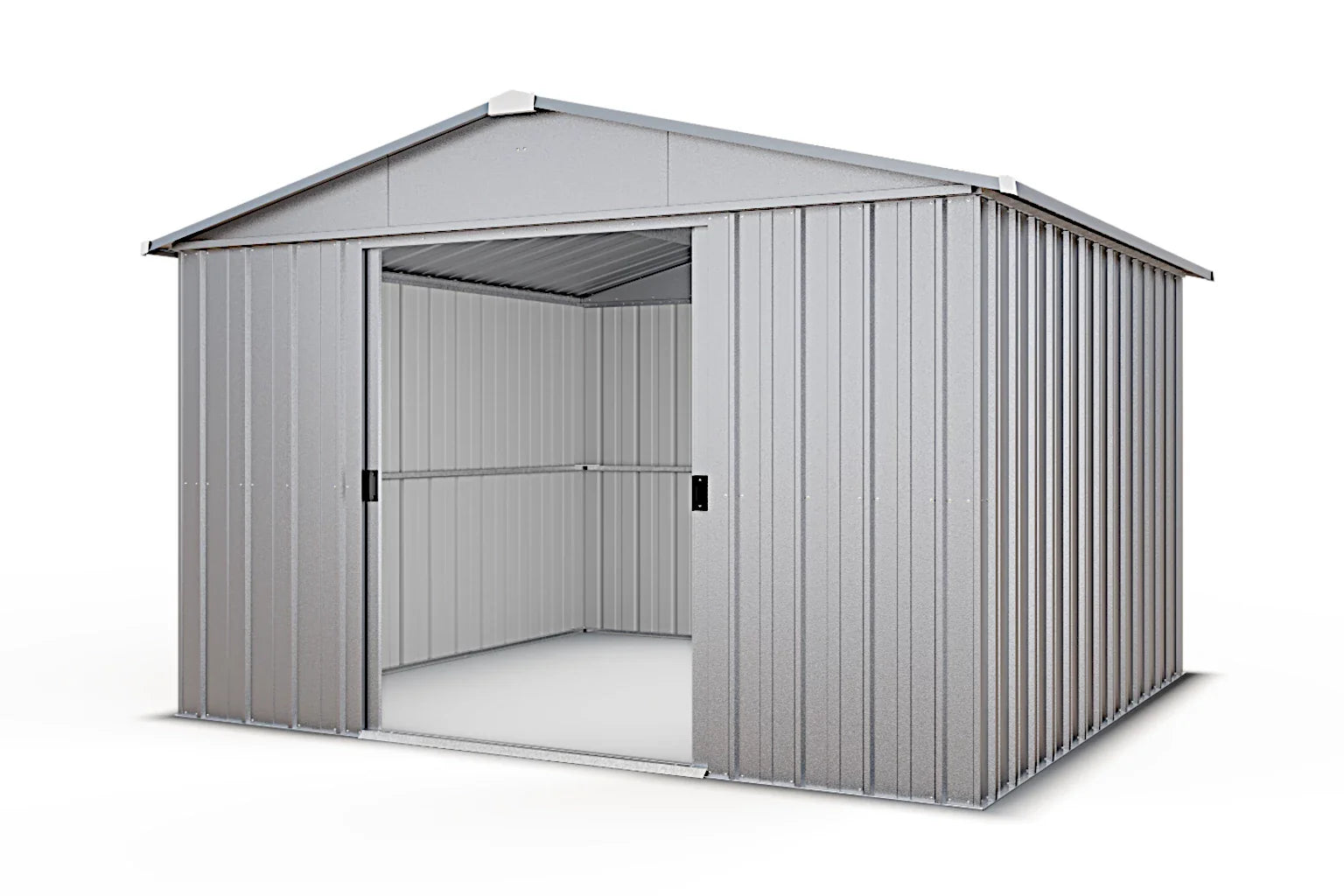 Yardmaster 10ft x 8ft Apex Metal Garden Shed – Galvanised Steel