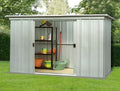 Yardmaster 6x4 Pent Metal Garden Shed – Silver