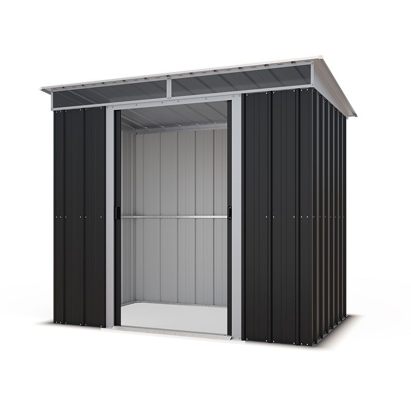 Yardmaster TopLight 8ft x 5ft Pent Metal Garden Shed – Anthracite