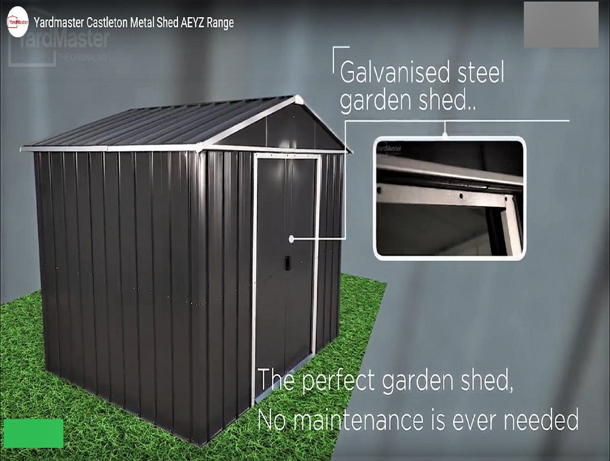Yardmaster 6ft x 7ft Anthracite Apex Metal Garden Shed