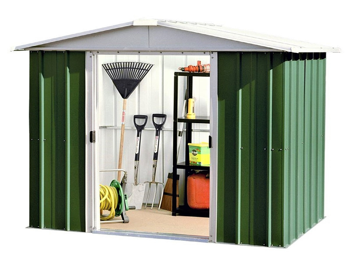 Yardmaster 6x4 Apex Metal Garden Shed – Emerald Green