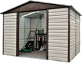 Yardmaster Shiplap 10ft x 6ft Apex Metal Garden Shed – Taupe
