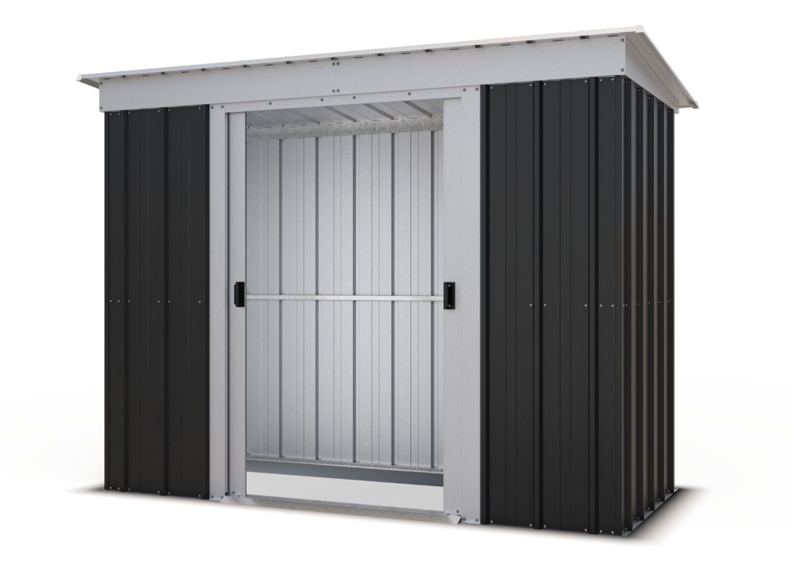 Yardmaster 8ft x 4ft Pent Metal Garden Shed – Anthracite